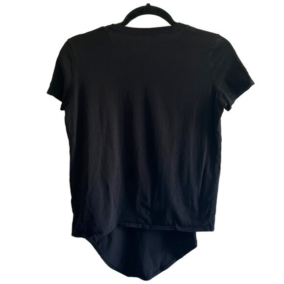 Madewell Black Knot Front Cotton Short Sleeve Tshirt Top XS - Picture 3 of 6